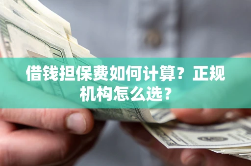 济南借钱担保费如何计算？正规机构怎么选？
