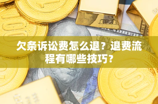 济南欠条诉讼费怎么退？退费流程有哪些技巧？