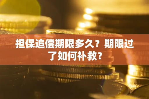 济南担保追偿期限多久？期限过了如何补救？